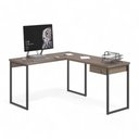 Ver imagem 2 de Mesa Home Office Escrivaninha L Shine Affara com Gaveteiro