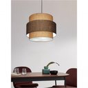 Ver imagem 7 de Lustre Sala de Jantar com Desvio Vivare Md-4397 Cúpula em Tecido 40cm Palha Café Palha 110v 220v