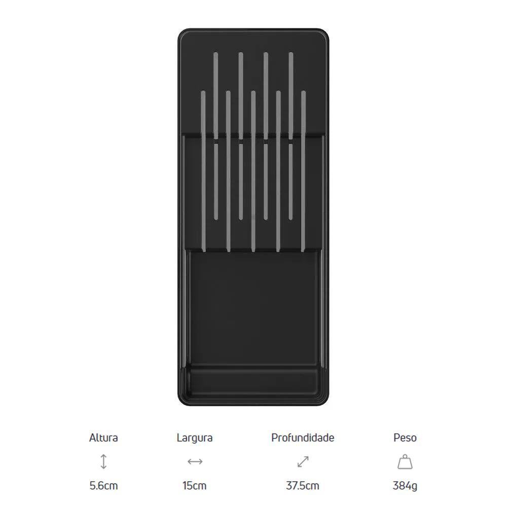 Suporte Organizador Gaveta Porta Facas Cozinha Divisória ou - 2