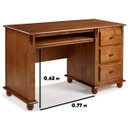 Ver imagem 4 de Escrivaninha de Madeira Linz 80 X 132 X 50 Cm (a X L X P)