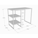 Ver imagem 3 de Aparador Adega Industrial Bar Barzinho Bourbon Aço Preto e Carvalho 95 Cm