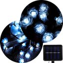 Ver imagem 1 de Pisca Cordão Natal Flores Solar Externo de 5m 20leds Branco