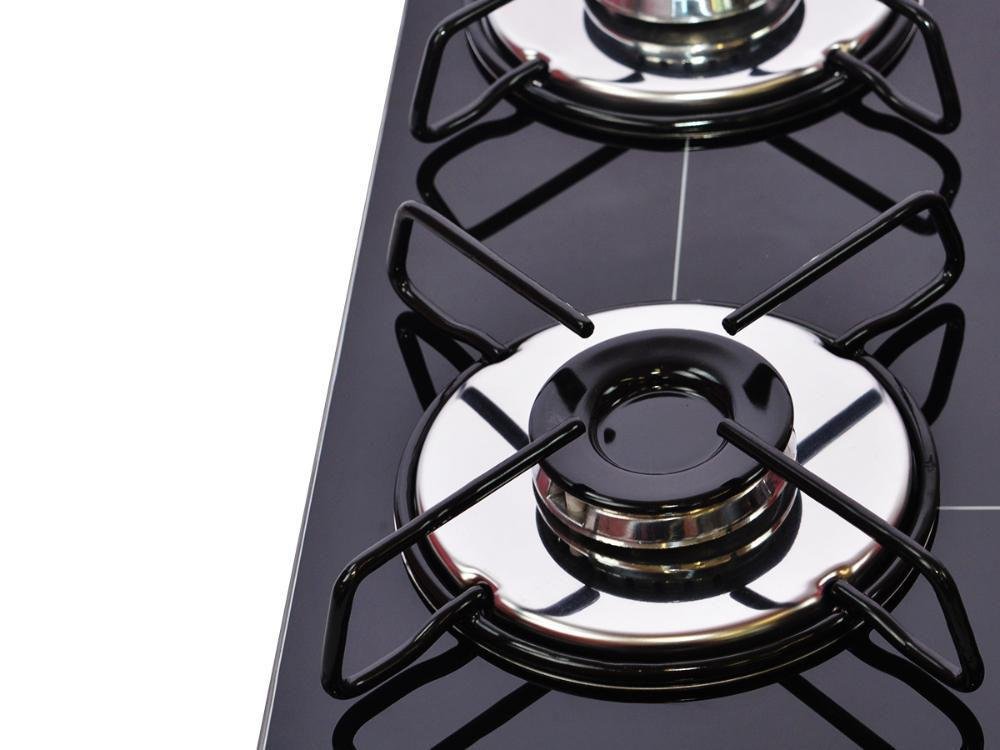 Fogão Cooktop 5 Bocas Ultra Chama Bivolt - Preto - Chamalux - 7