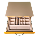 Ver imagem 3 de Mesa Auxiliar Amarela com 5 Gavetas + Bandeja Organizadora