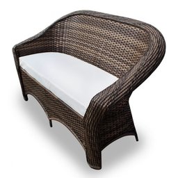 Conjunto de Sofá Fibra Sintética Bali - 1 Sofá 2L + 2 Poltronas + 1 Mesa Centro - Tecido Duna Cru - 4