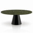 Ver imagem 1 de Mesa de Jantar Cone Oval 244x137 cm Tampo Mármore Vitória Régia Base Laca Preta