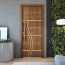 Ver imagem 3 de Kit 2 Portas de Madeira Frisada U.v 210cm X 70cm - R70ss Imbuia