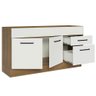 Balcão Gabinete de Pia Cozinha 150 cm 2 Portas e 2 Gavetas (Sem Tampo e Pia) Rustic/Branco Agata Madesa - 5