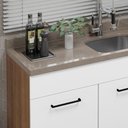 Ver imagem 7 de Balcão Gabinete de Pia Cozinha 150 cm 2 Portas e 2 Gavetas (Sem Tampo e Pia) Rustic/Branco Agata Madesa