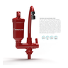 Filtro Purificador Água Bancada Bica Móvel Vermelho + Refil - 5