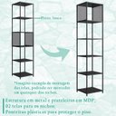 Ver imagem 5 de Rack 180 Cm 2 Pt Estante Prateleira Industrial 27x23 Preto Pp