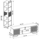 Ver imagem 3 de Rack 180 Cm 2 Pt Estante Prateleira Industrial 27x23 Preto Pp