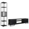 Rack 180 Cm 2 Pt Estante Prateleira Industrial 27x23 Preto Pp - 1