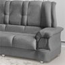 Conjunto de Sofá Mega Big 3 e 2 lugares em Tecido com encosto alto – Cinza - 6
