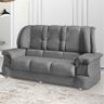 Conjunto de Sofá Mega Big 3 e 2 lugares em Tecido com encosto alto – Cinza - 5