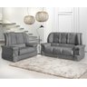 Conjunto de Sofá Mega Big 3 e 2 lugares em Tecido com encosto alto – Cinza - 2