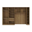 Ver imagem 4 de Quarto Modulado Kappesberg Adapt Nogueira/Branco 4 Peças 349cm