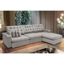 Ver imagem 1 de Sofá Berlin 3.85x2.10m com Chaise Super Pillow Top - Avelã