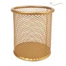 Kit de Porta Caneta Lápis Aramado Redondo Dourado 10cm - 12 Unidades - 3