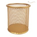 Ver imagem 3 de Kit de Porta Caneta Lápis Aramado Redondo Dourado 10cm - 12 Unidades