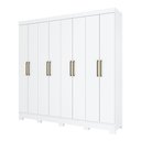 Ver imagem 2 de Guarda Roupa Casal 8 Portas 4 Gavetas Lara Casa 812 Branco