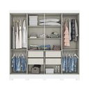 Ver imagem 3 de Guarda Roupa Casal 8 Portas 4 Gavetas Lara Casa 812 Branco