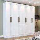 Ver imagem 1 de Guarda Roupa Casal 8 Portas 4 Gavetas Lara Casa 812 Branco