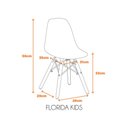 Ver imagem 2 de Cadeira Kids sem Braço C- Assento em Polipropileno e Base Madeira Fratini Rosa