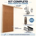 Ver imagem 4 de Kit Porta de Correr Lisa p/ Verniz Vanin 210x100cm Completa