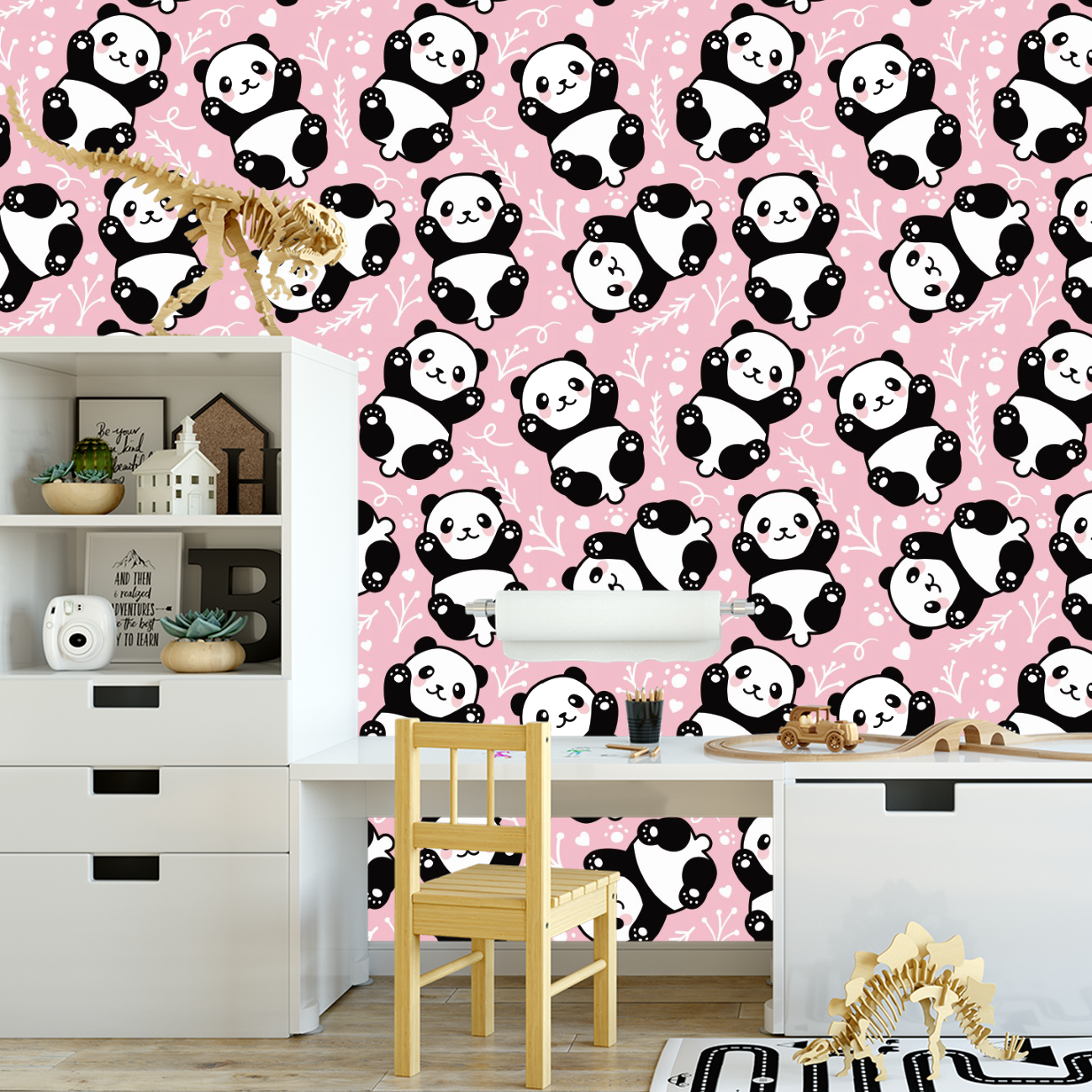 Panda. desenho vetorial • adesivos para a parede gravura a água forte,  teddie, realista