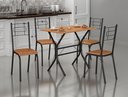 Ver imagem 5 de Conjunto Liz 4 Cadeiras Mesa de Jantar Cozinha Ferro Madeira