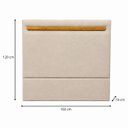 Ver imagem 2 de Cabeceira Painel Gabriela p/ Cama Queen 160cm Estofada Veludo:Bege