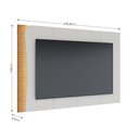 Ver imagem 3 de Painel para TV até 65 Polegadas com LED 216,8cm Multimóveis Crcol-PTV031 Off White/Madeirado