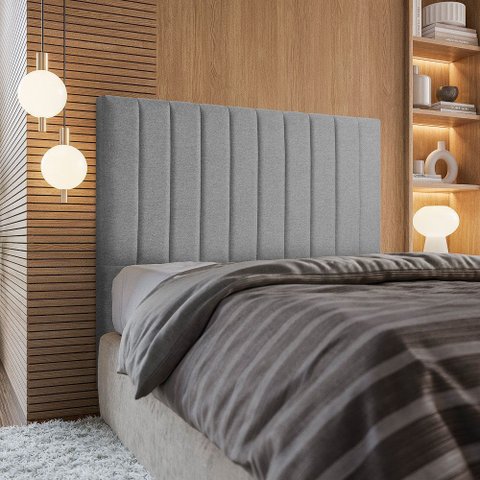 Cabeceira Bella Box Casal 160cm Linho Cinza - Star Confort