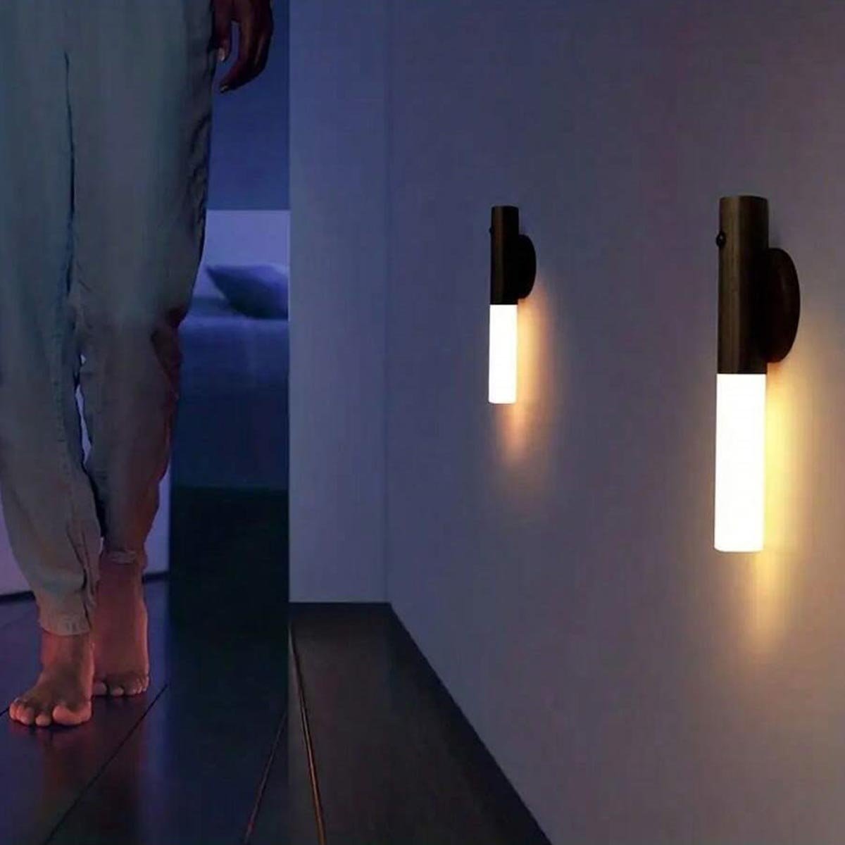 Luminaria Bastao Led Bateria Recarregavel Usb Inteligente Base Magnetica Luz Noturna Sensor Presença - 2