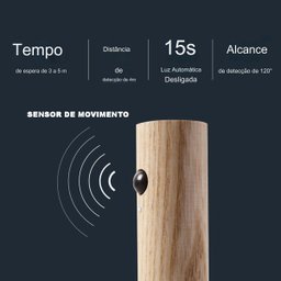 Luminaria Bastao Led Bateria Recarregavel Usb Inteligente Base Magnetica Luz Noturna Sensor Presença - 6