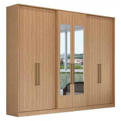 Roupeiro Herval Ph 1720 - Cor Cedro - Com Espelho