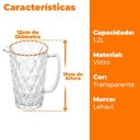Ver imagem 6 de Jarra de Vidro Diamond Transparente 1,2l - Lehaví