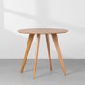 Mesa de Jantar Square Redonda com Pés Amêndoa e Tampo Bétula - 88cm - 1