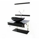 Ver imagem 1 de Kit Gabinete Banheiro 60cm com Cuba Oval + Torneira Cromada