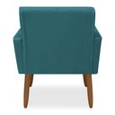 Ver imagem 4 de Poltrona Decorativa Nina Pés Palito Veludo Azul Tiffany Chamby Móveis