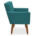 Ver imagem 3 de Poltrona Decorativa Nina Pés Palito Veludo Azul Tiffany Chamby Móveis