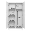 Ver imagem 6 de Armário 2 Porta Multiuso para Lavanderia Cozinha e Dispensa:branco