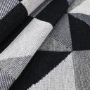 Ver imagem 3 de Passadeira Tapete Corredor Cozinha Antiderrapante Mosaico 1,30 X 0,45 Preto Decorativo Preto