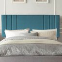 Ver imagem 1 de Painel Estofada Grécia 195CM King Suede Azul Turquesa - D A DECOR