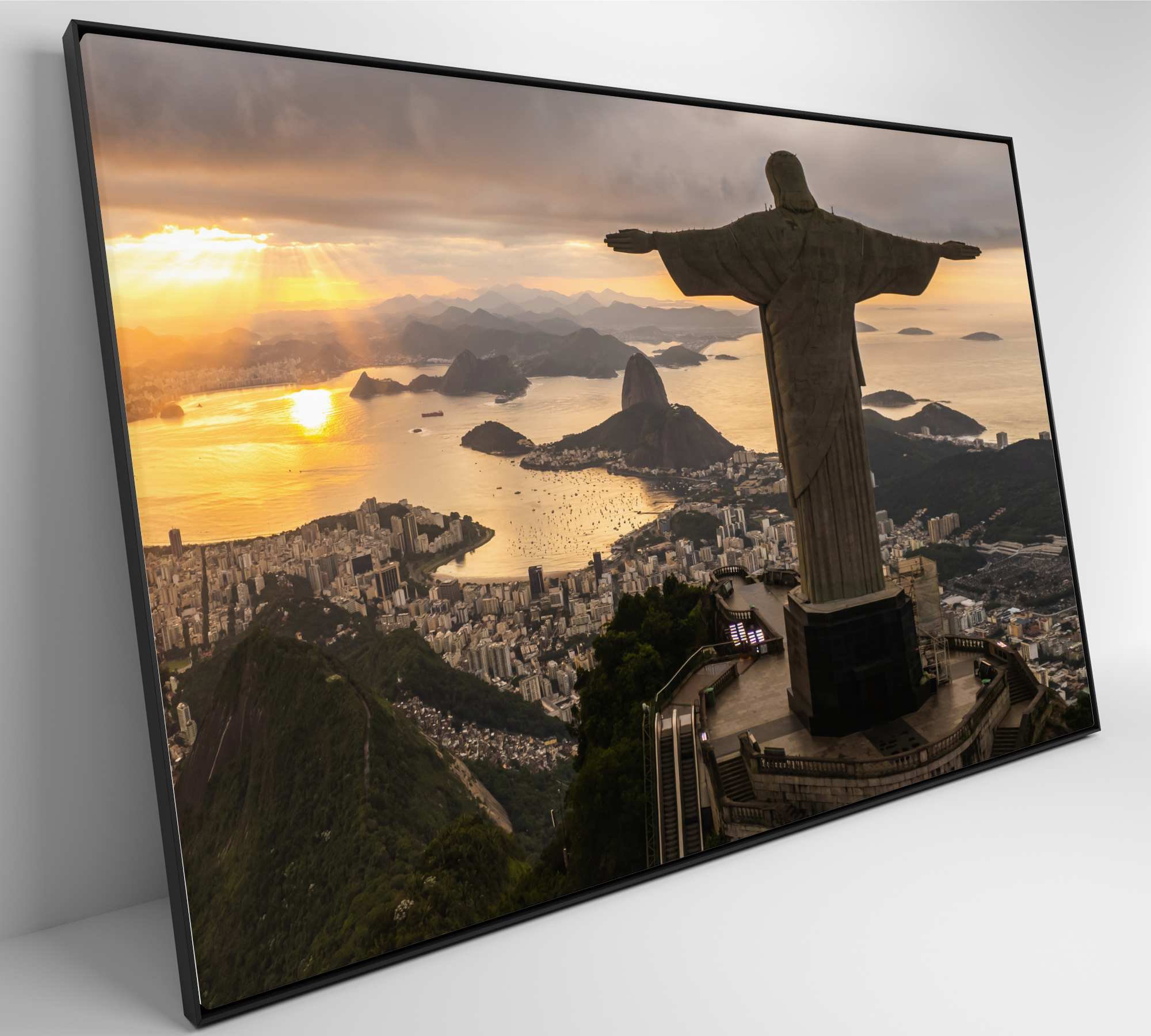 Quadro Monumento Cristo Redentor Rio de Janeiro - 90x60 cm - Adesivo fotográfico - 4