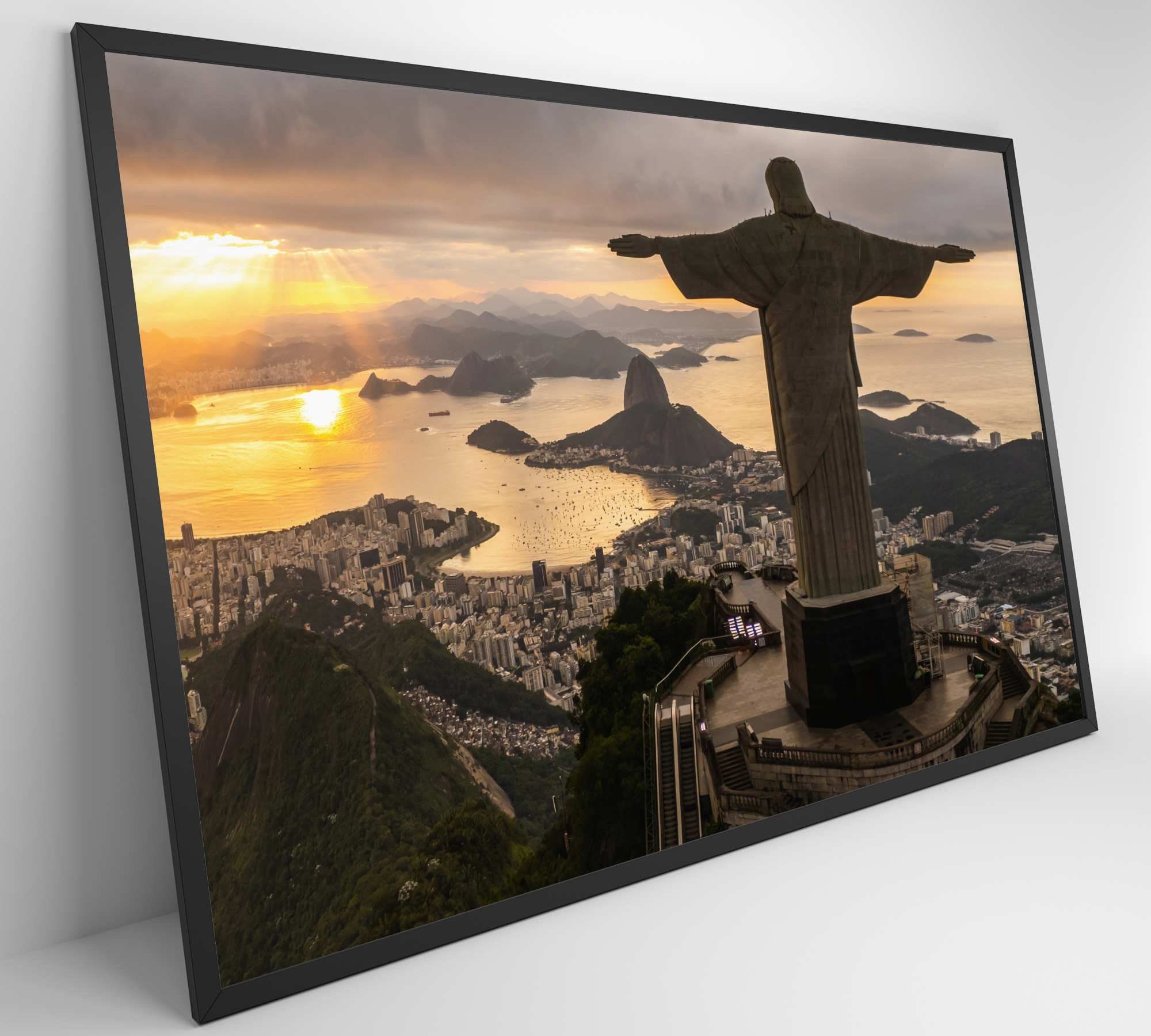 Quadro Monumento Cristo Redentor Rio de Janeiro - 90x60 cm - Adesivo fotográfico - 2