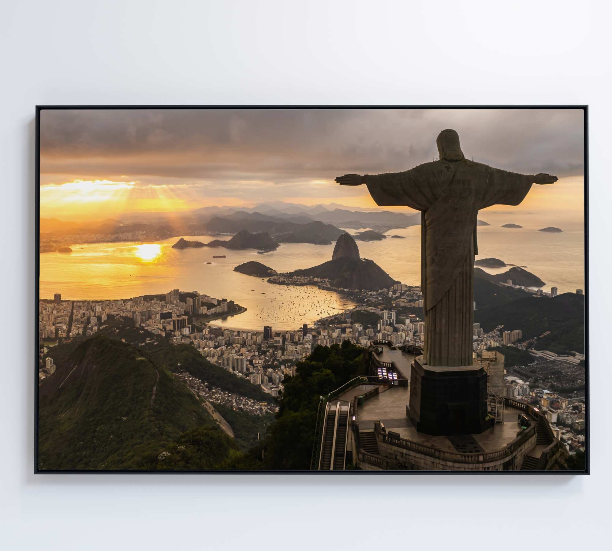 Quadro Monumento Cristo Redentor Rio de Janeiro - 90x60 cm - Adesivo fotográfico - 8