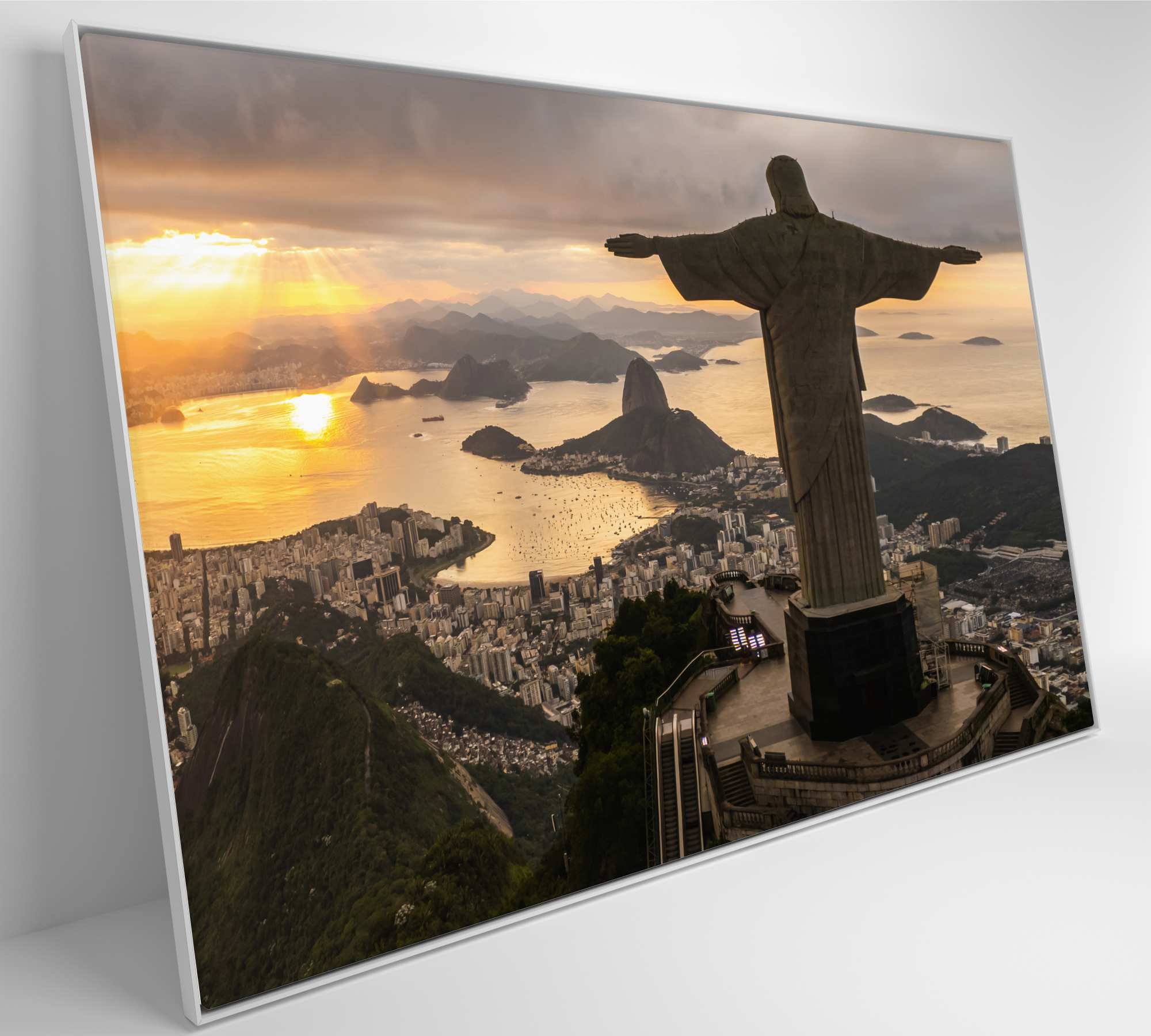 Quadro Monumento Cristo Redentor Rio de Janeiro - 90x60 cm - Adesivo fotográfico - 3