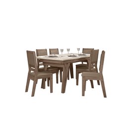CONJUNTO SALA DE JANTAR MARFIM 1,56 COM 06 CADEIRAS AMÊN 73B - 2
